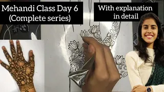 Mehandi Class DAY 6 | Learn Mehandi in 10 Days Challenge 😍| Tanisha Mehandi Tutorial