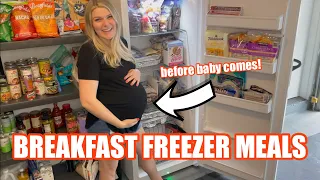 FREEZER MEAL PREP BEFORE BABY! (part 1) // FILL YOUR FREEZER // BREAKFAST // Rachel K