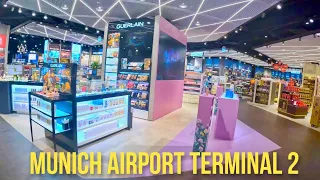 4K Munich Franz Josef Strauss Airport Terminal 2 Transfer Walkthrough MUC