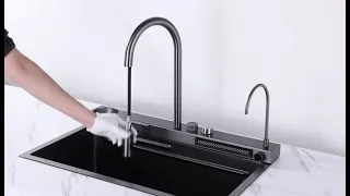 Встановлення та підключення кухонної мийки Platinum Handmade 7545D PVD "Водоспад".