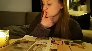 ASMR | Page turning with visible finger licking. Ambiance✨
