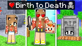 BIRTH to DEATH of CRAZY FAN GIRL In Minecraft!