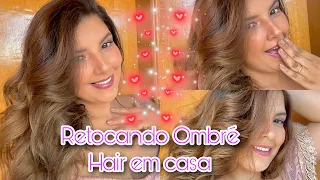 OMBRÉ HAIR EM CASA | Retocando fiquei mais loira