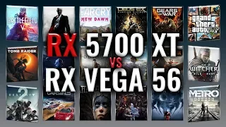 RX 5700 XT vs RX VEGA 56 Benchmarks | Gaming Tests Review & Comparison | 53 tests
