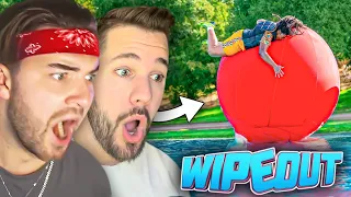 KingWoolz & Mike REACT to CLASSIC WIPEOUT AGAIN!! *Nostalgic*