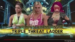 WWE 2K17 - Bayley vs Charlotte vs Sasha Banks Ladder Match Gameplay