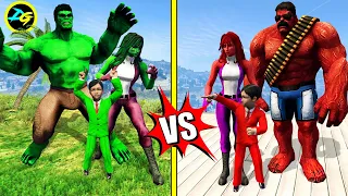 HULK Family Vs RED HULK Family in GTA 5