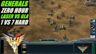 C&C Generals Zero Hour 1 vs 7 Hard armies USA LASER VS GLA ( Twilight Flame )