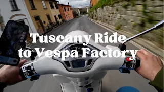 ROAD TO VESPA PIAGGIO MUSEUM, PONTEDERA, ITALY - VESPA PRIMAVERA 125 (Part 1 - Tuscany Series)