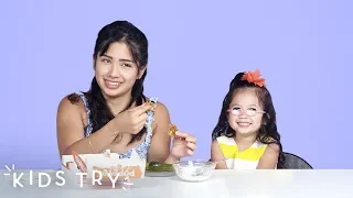 Kids Try Their Mom's Pregnancy Cravings: Part 2 | Kids Try | HiHo Kids