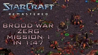 StarCraft Remastered Brood War Zerg Mission 1: Vile Disruption (Speedrun / Walkthrough)