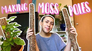 Let’s Make Moss Poles! ♡ Repotting Plants With a Moss Pole