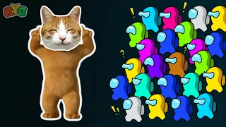 Among Us vs Bridge Worm & Dancing Cat | #어몽어스 Game Animation