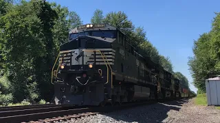 A very fast NS train 60+ MPH through hudson Ohio