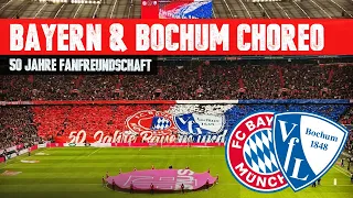 FC Bayern & VfL Bochum Choreo: 50 Jahre Fanfreundschaft 12.02.2023