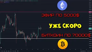 ЭФИРИУМ ПО 5000$ И БИТКОИН ПО 70000$ УЖЕ СКОРО!