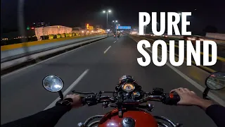 POV: Night Ride with Bullet classic 350 | bullet stock silencer sound | Stock exhaust