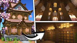 How to Build a Cherry Blossom Temple Interior | Minecraft 1.20 Tutorial