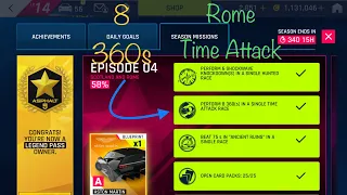 Asphalt 9 - European Season Episode 4 Mission "Perform 8 360s in a Single Time Attack Race ROME"