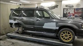 Subaru Forester: подготовка, покраска, полировка. 1000 переходов.