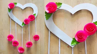 Easy paper rose craft | Paper wall hanging | Paper Wallmate | how to make paper craft.