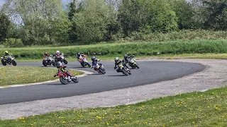 Onboard camera at Round 2 of the Irish Minibike Championship 2024 at Athboy Karting Circuit