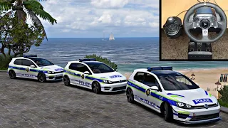 SAPS Convoy Patrol 500HP Volkswagen Golf R - Forza Horizon 5 (Steering Wheel + Shifter) Gameplay