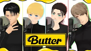 [ MMD AOT ] - BTS Butter - [ Levi x Armin x Eren x Jean ]