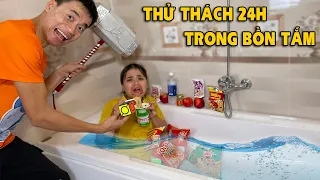 Linh Nhi Thử Thách 24h Trong Bồn Tắm Bể Bơi | 24h In The Bath