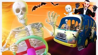 Wheels On The Ghost Bus - Halloween Version | Videogyan 3D Rhymes | Nursery Rhymes Kids Songs