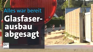 Baustelle bereit, aber Telekom verlegt Glasfaser-Rohre nicht | Abendschau | BR24