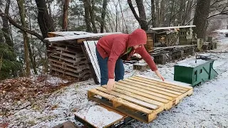 Wood Pellets. Wooden Pallets. Wooden Car Storage