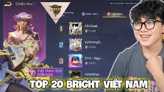 VUX MỘT ĐÊM ĐẤU ĐỈNH CAO BRIGHT VUA VỀ NHÌ TOP 20 VIỆT NAM ĐẦY KHÓ KHĂN LIÊN QUÂN MOBILE