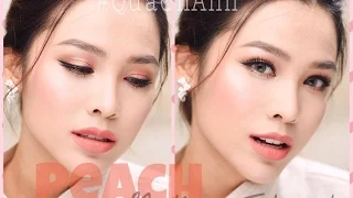 Peach Makeup Tutorial - Trang điểm tông cam đào