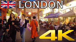London Autumn Walk | Green Park, Piccadilly Circus, Leicester Square, Oxford Street, Soho | 4K