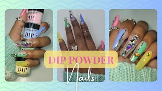 Dip Powder Nail Design/Set | Azure Spring to Summer Collection | Gel-X