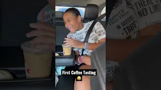 Daughter’s First Coffee Tasting Reaction #short