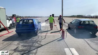 VW Golf 2 1.9 TDI vs Honda Civic 1.4i GEN 5 drag race 1/4 mile 🚦🚗 - 4K