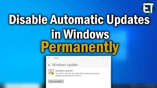 How to Disable Automatic Updates on Windows 10 Permanently (2023)