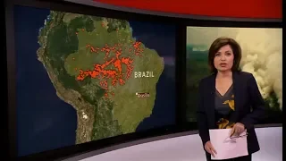 Amazon wildfires raging out of control (Brazil/Global) - BBC News - 23rd August 2019