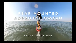 Prone FoilDriving session with rear mounted 'follow-cam' GoPro