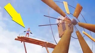 Climbing to the Top of the Windmill and Frozen Globe Puzzle! - Hello Neighbor Beta 3 Gameplay