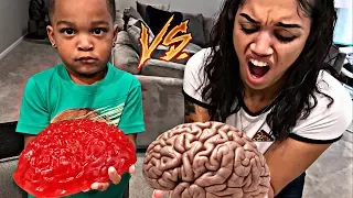 REAL FOOD VS GUMMY FOOD! GROSS GIANT CANDY CHALLENGE - BEST CHEF MOMMY VS DJ EDITION