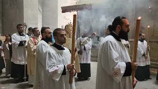 Solemnity of the Most Holy Body and Blood of Christ-Procession with the Blessed Sacrament. Jerusalem