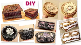 DIY/5 Best cardboard boxes ideas/ Jewelry Boxes /Cardboard craft