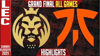 MAD vs FNC Highlights ALL GAMES | LEC Summer Playoffs GRAND FINAL | MAD Lions vs Fnatic