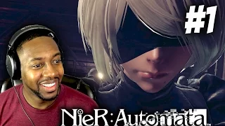 Nier Automata Playthrough Part 1 : 2B The New Cosplay Queen? First Boss!! (PS4 Pro Gameplay)