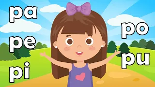 Sílabas PA PE PI PO PU para niños | APRENDER A LEER | Videos Infantiles | Educación para Niños