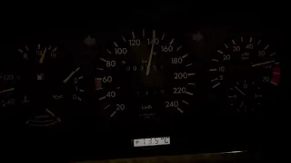 Mercedes-Benz W126 300SE acceleration 0-180 KM/H