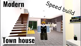 Modern Town House (2) Bloxburg Town Speed Build Series | Roblox